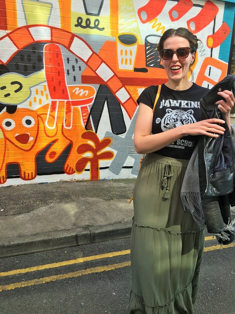 northern quarter street art blogger stranger things t shirt
