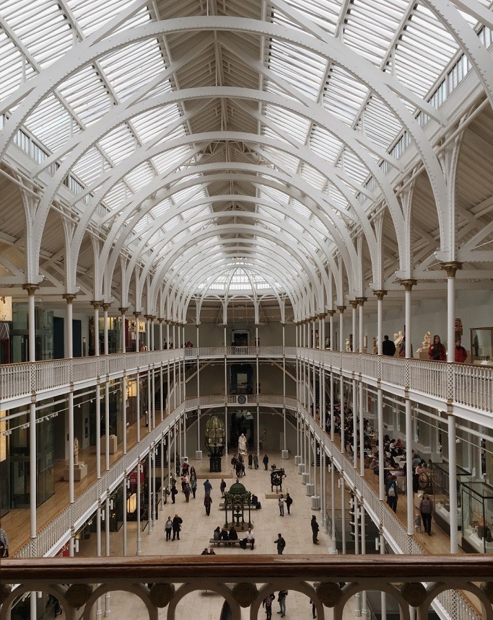 Edinburgh museum of scotland history natural world amazing vaulted roof