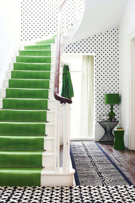 green colourful stairs