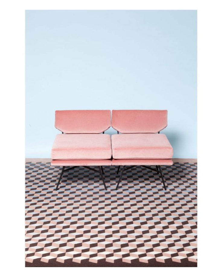 rose quartz velvet chair