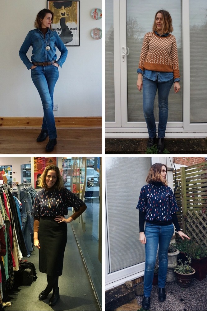 four winter looks from a capsule wardrobe