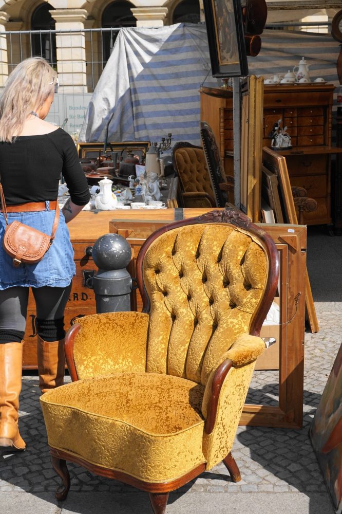 vintage chair from antiques flea market in berlin